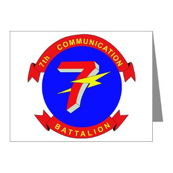 7CB - M01 - 02 - 7th Communication Battalion - Note Cards (Pk of 20)